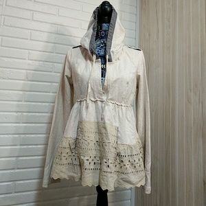 Free People - laced bottom hoodie